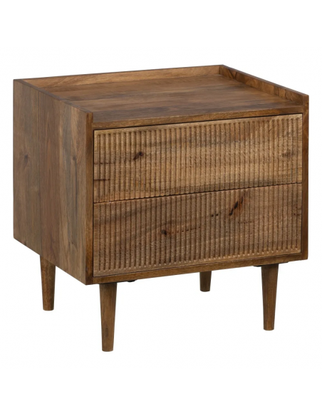 Mesa de cabeceira Mailen 50 x 40 em madeira de mangueira