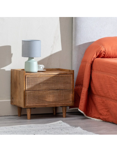 Mesita de noche Mailen 45 x 30 en madera de mango