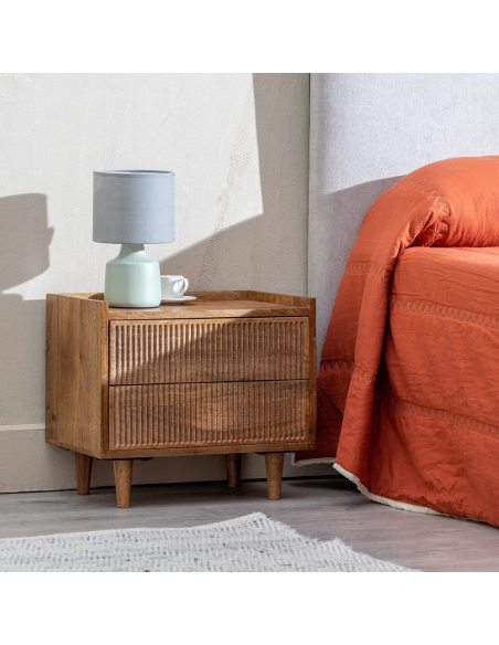 Mesita de noche Mailen 45 x 30 en madera de mango