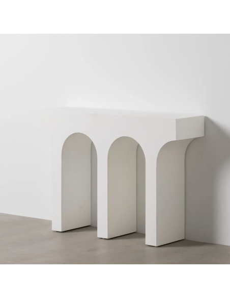 Console mediterrâneo Aiguablava 120 x 30, MDF branco