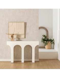 Consola mediterránea Aiguablava 120 x 30, MDF blanco 2