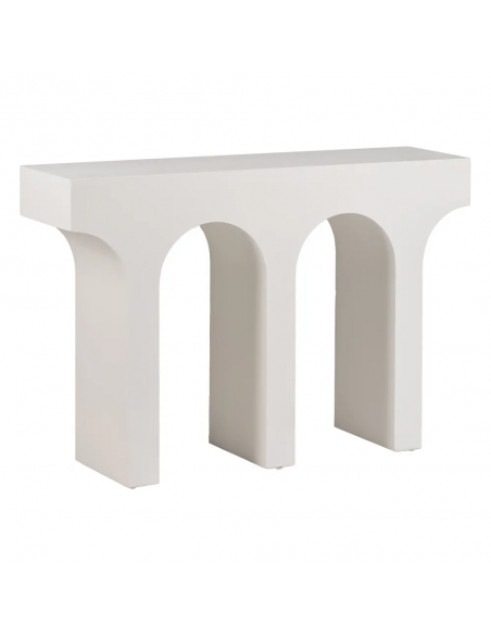 Consola mediterránea Aiguablava 120 x 30, MDF blanco