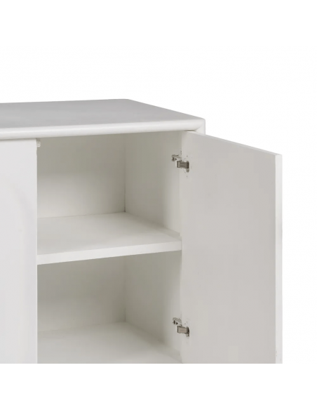 Aparador mediterrâneo Aiguablava 120 x 40 cm em MDF branco