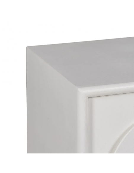 Aparador mediterráneo Aiguablava 120 x 40 cm de MDF blanco