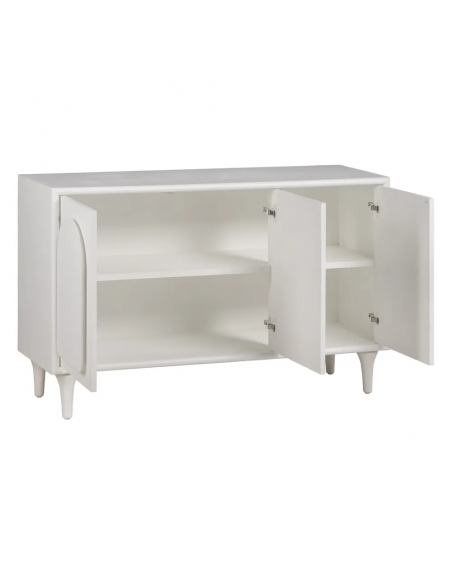 Aparador mediterrâneo Aiguablava 120 x 40 cm em MDF branco