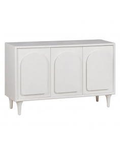 Aparador mediterráneo Aiguablava 120 x 40 cm de MDF blanco