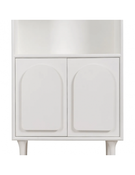 Aparador alto mediterrâneo Aiguablava 80 x 40 em MDF branco