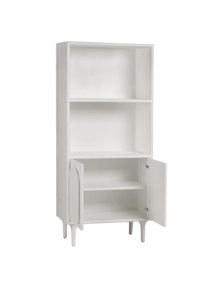 Aparador alto mediterráneo Aiguablava 80 x 40 de MDF blanco