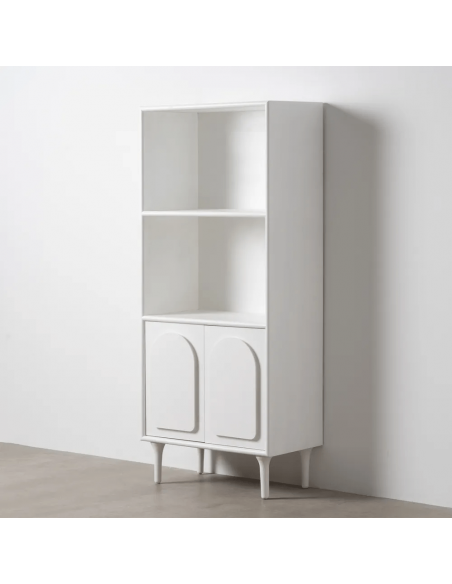 Aparador alto mediterrâneo Aiguablava 80 x 40 em MDF branco