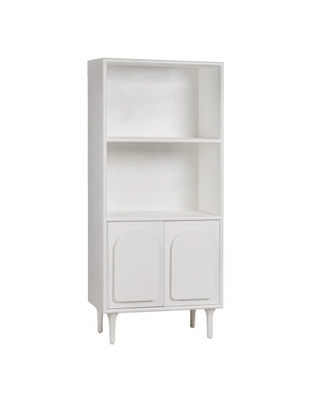 Aparador alto mediterráneo Aiguablava 80 x 40 de MDF blanco