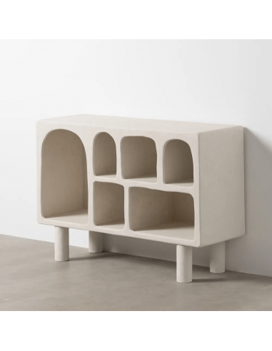 Aparador mediterráneo Aigua 120 x 38, MDF blanco