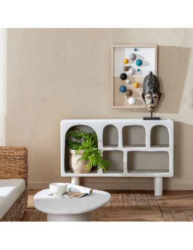 Aparador Mediterrâneo Aigua 120 x 38, MDF branco