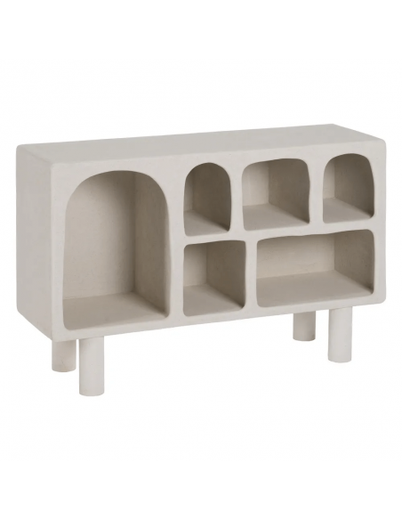 Aparador mediterráneo Aigua 120 x 38, MDF blanco