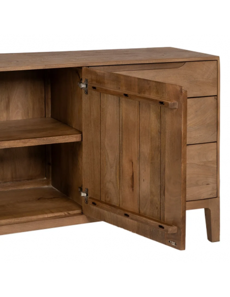 Aparador de lineas rectas SAM 193 x 48 en madera de mango natural