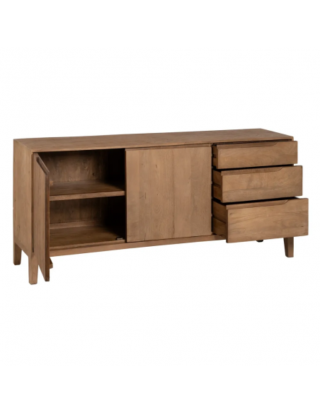 Aparador de lineas rectas SAM 193 x 48 en madera de mango natural
