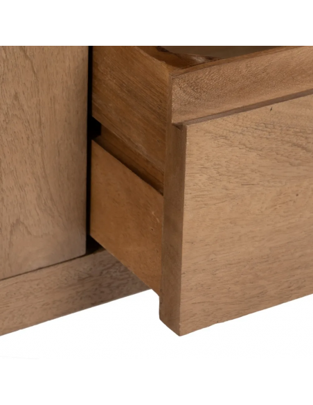 Mueble TV de lineas rectas SAM 150 x 40 de madera de mango