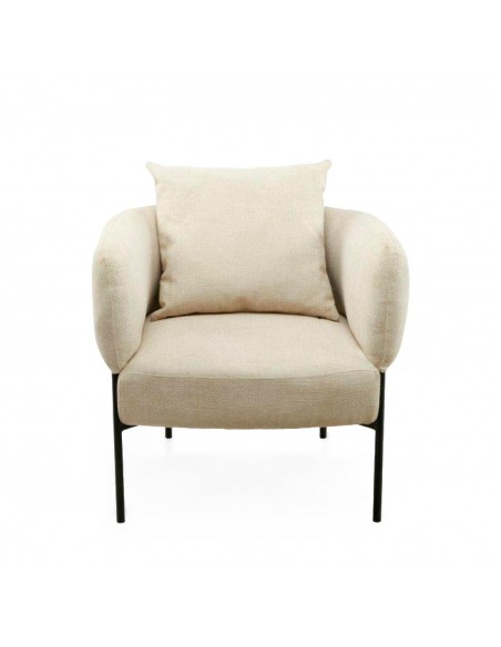 Butaca AGADIR de tejido tango y acero con acabado negro.