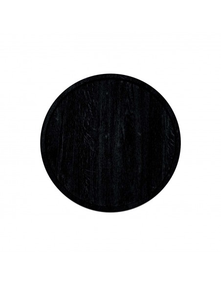 Mesa redonda auxiliar FARIS 45, madera maciza de mango negro