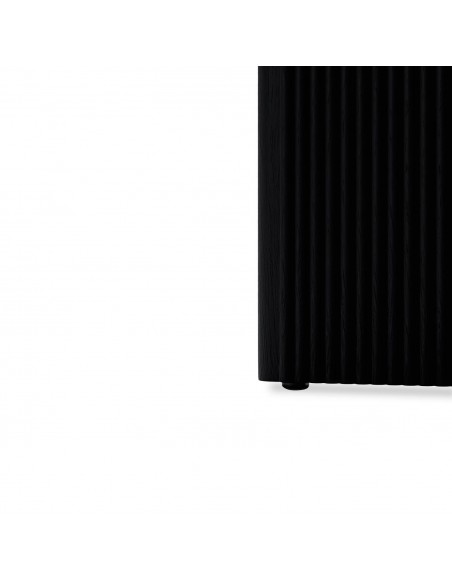 Mesa redonda auxiliar FARIS 45, madera maciza de mango negro