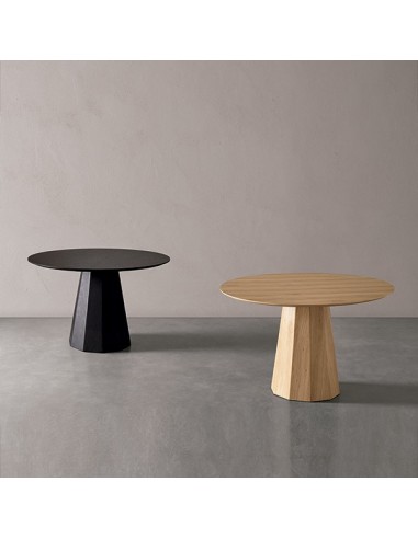 Mesa redonda TINA de Ø 120, chapado roble...