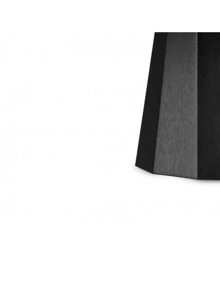 Mesa redonda TINA de Ø 120, chapado roble acabado negro.