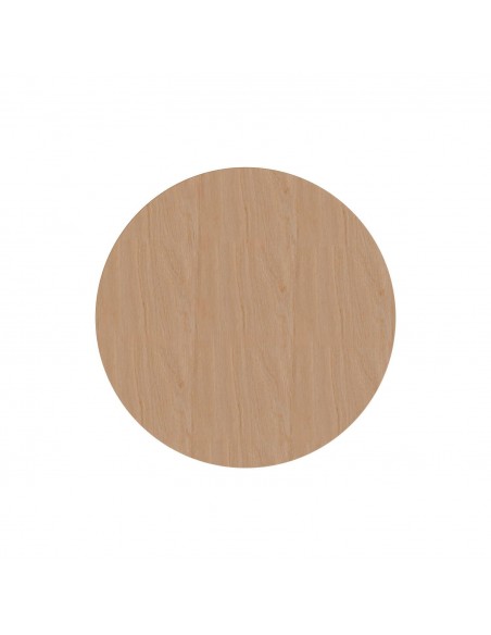 Mesa redonda TINA de Ø 120, chapada en roble.