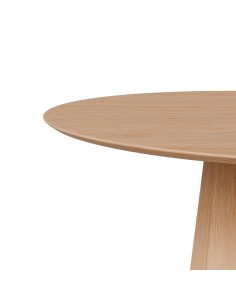 Mesa redonda TINA de Ø 120, folheado em carvalho. 2