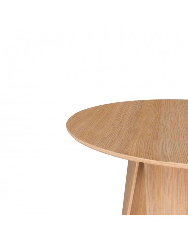 Mesa redonda FATIMA de Ø 100, chapado en roble.