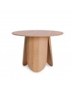 Mesa redonda FATIMA Ø 100, folheado em carvalho.