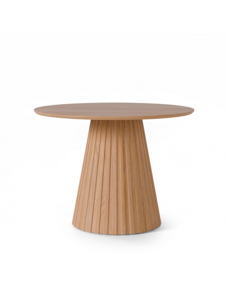 Mesa redonda NAYLA de Ø 120, folheado em carvalho.