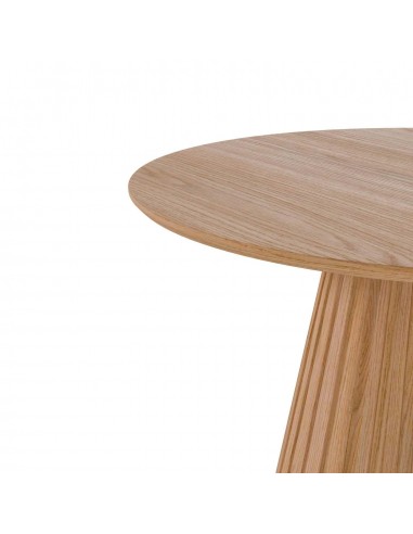 Mesa redonda NAYLA de Ø 100, chapada en roble.
