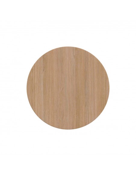 Mesa redonda LICIA de Ø100, folheada em carvalho natural.