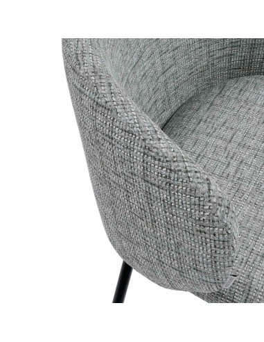 Banqueta MINNA de 65 cm, em tecido Bora e metal...