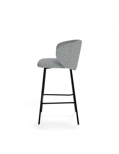 Banqueta MINNA de 65 cm, em tecido Bora e metal...