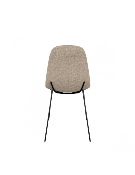 Silla minimalista AIMIN de tejido Tango y patas de metal en negro.