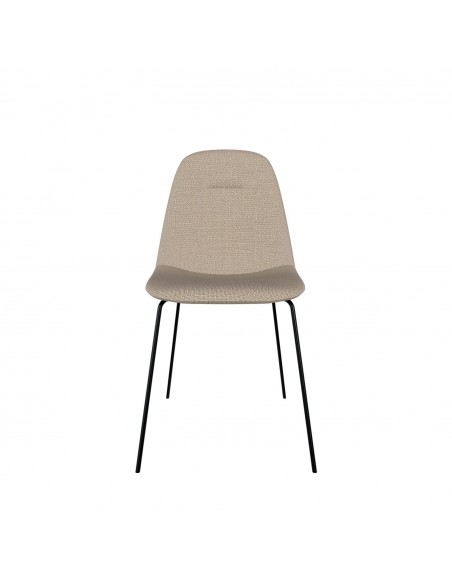 Silla minimalista AIMIN de tejido Tango y patas de metal en negro.