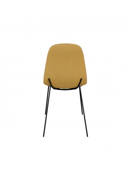 Silla minimalista AIMIN de tejido Tango y patas de metal en negro.