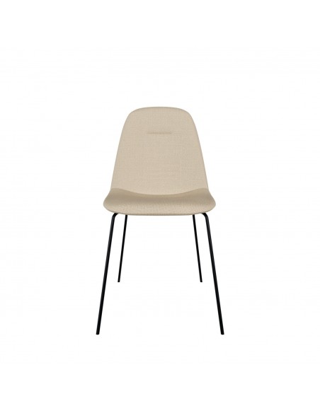 Silla minimalista AIMIN de tejido Tango y patas de metal en negro.