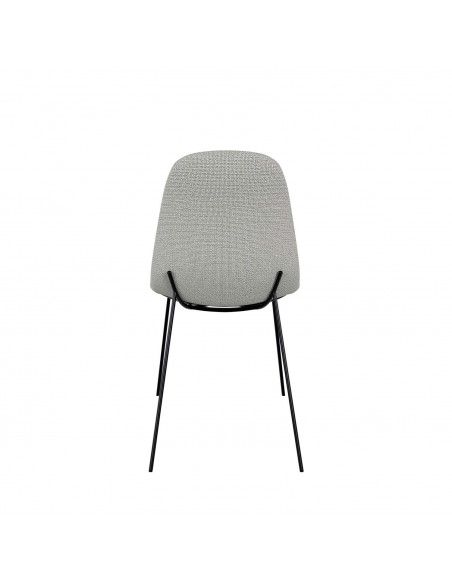 Silla minimalista AIMIN de tejido Tango y patas de metal en negro.