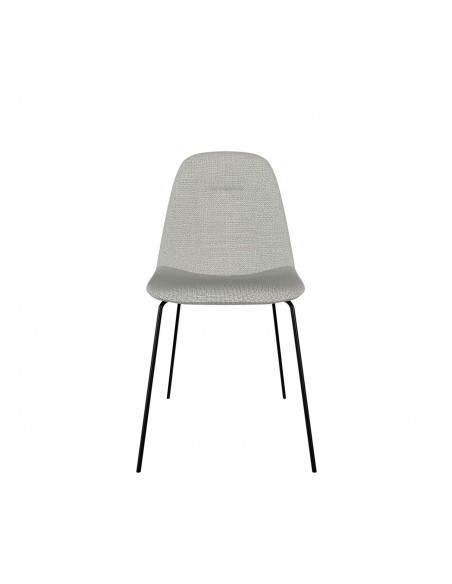 Silla minimalista AIMIN de tejido Tango y patas de metal en negro.