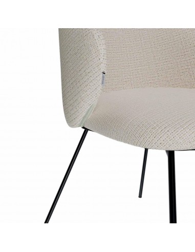 Cadeira design com braços MINNA em tecido Bora...