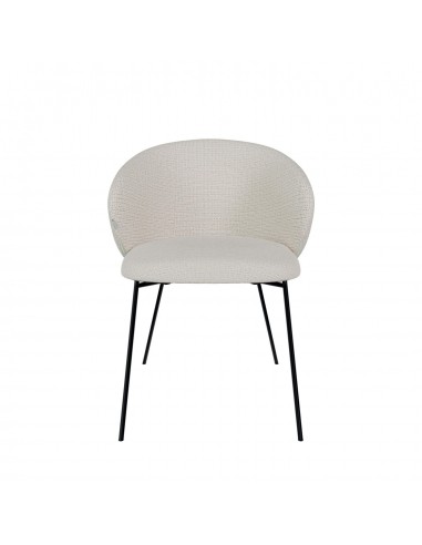 Silla de diseño con brazos MINNA tejido Bora y...