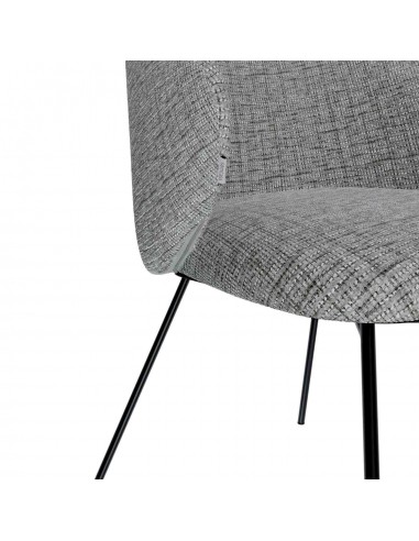 Silla de diseño con brazos MINNA tejido Bora y...
