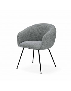 Cadeira de design com braços LUCIA Tecido Bora cinza e...