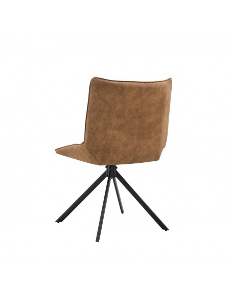 Silla de diseño AIMIN combinada en tejido Bora y Suede con acero negro.