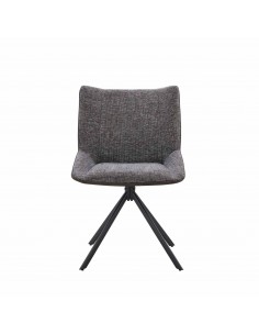 Cadeira de design AIMIN combinada em tecido cinza e Suede... 2