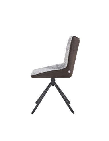 Silla de diseño AIMIN combinada en tejido gris...