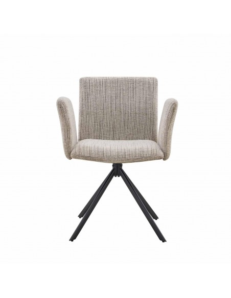 Silla de diseño DEBRA tejido Bora y patas de acero acabado negro.