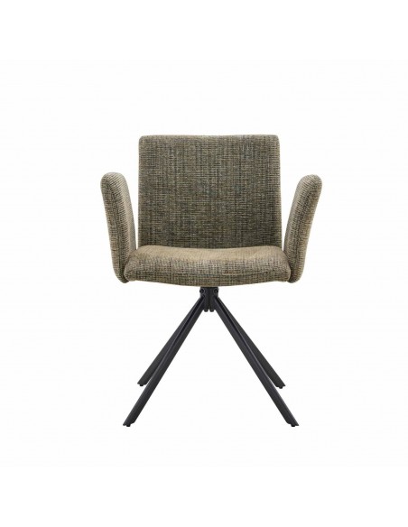 Silla de diseño DEBRA tejido Bora y patas de acero acabado negro.