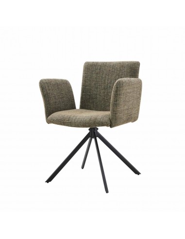 Silla de diseño DEBRA tejido Bora y patas de acero acabado negro.